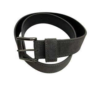 1901 Suede Leather Belt Lt Grey Mens 36 NWT